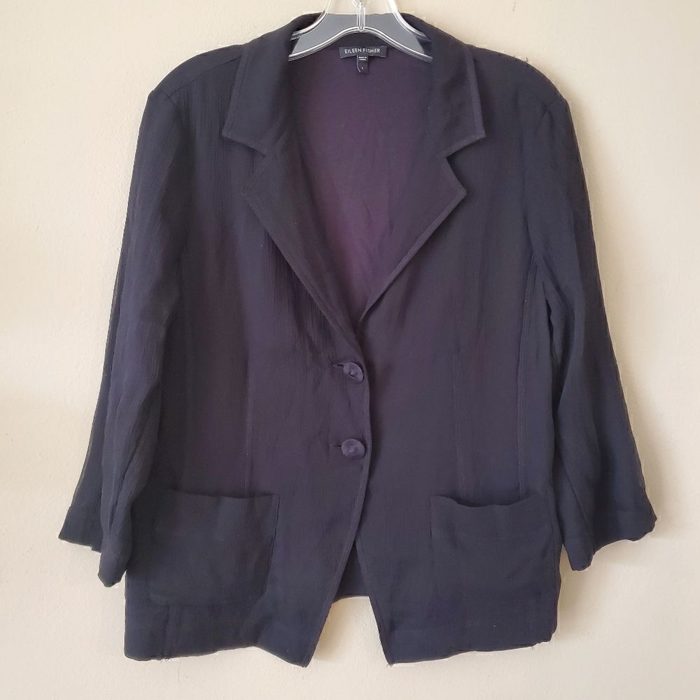‎Eileen fisher Women's Black Blazer Size Large